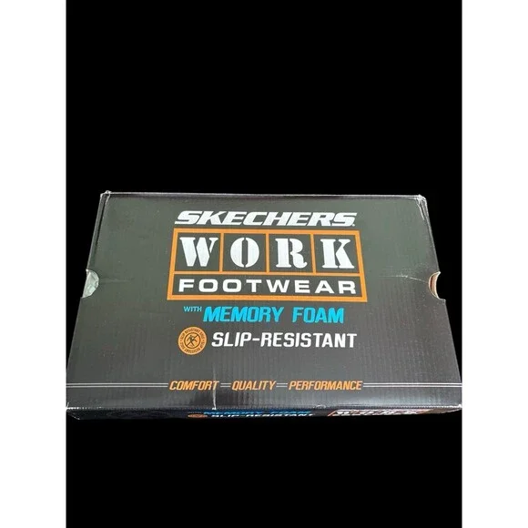 Skechers Work Emma Knit Slip Resistant Shoes Womens 7 Black Memory Foam 108284 - Picture 2 of 14